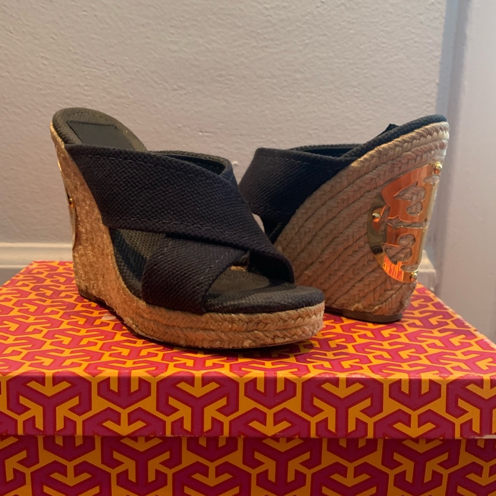 SALE❗️Tory Burch Kristen Wedge Espadrille w/ Logo